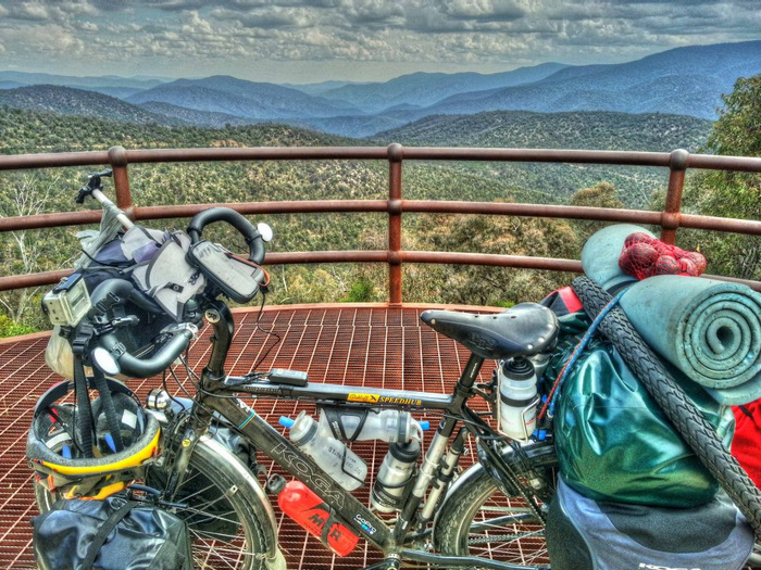 Chris Rishworth, Fully Loaded Bicycle Tour, Jan, 2013; NSW, Australia.